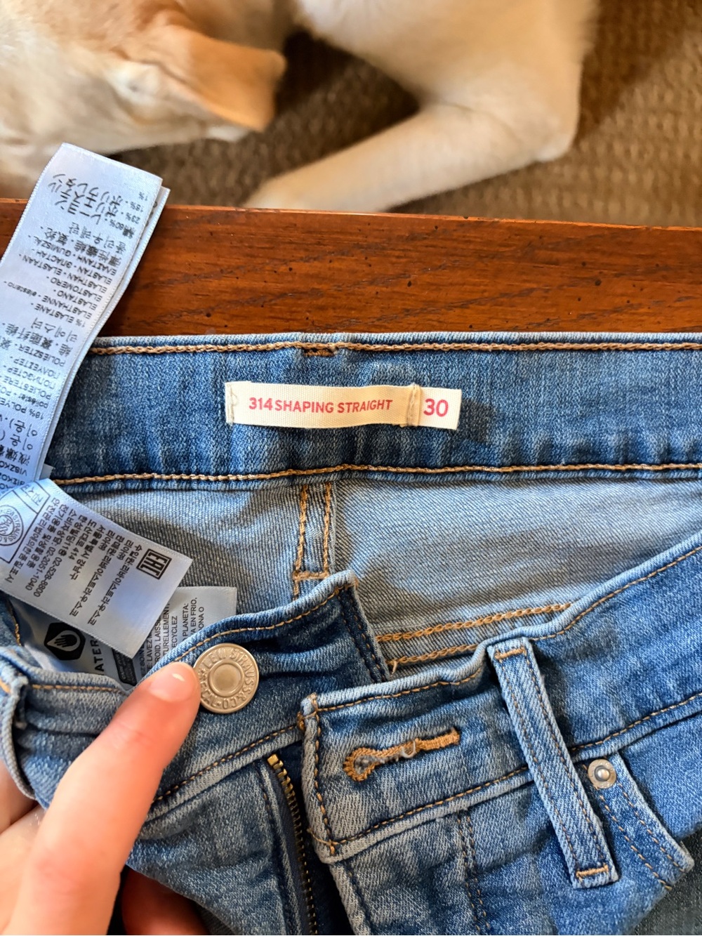 Levi's 314 Shaping Straight Jeans in Light Blue